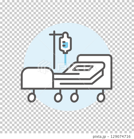 シンプル イラスト 病院のベッドのイメージ アイコン シンプル イラスト 病院のベッドのイメージ アイコン 129074716