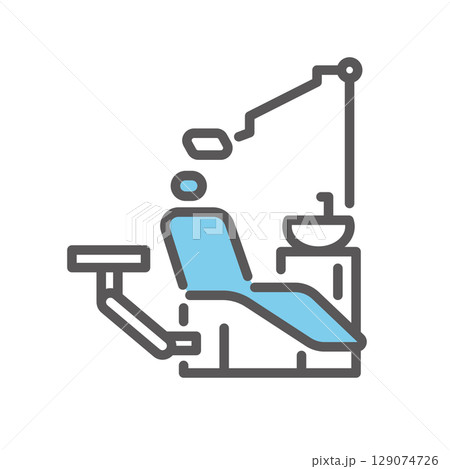 シンプル イラスト 歯科用ユニットのイメージ アイコン シンプル イラスト 歯科用ユニットのイメージ アイコン 129074726