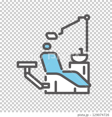 シンプル イラスト 歯科用ユニットのイメージ アイコン シンプル イラスト 歯科用ユニットのイメージ アイコン 129074726