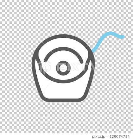 シンプル　イラスト　デンタルフロスのイメージ アイコン 129074734