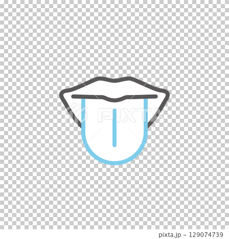 Simple illustration tongue image icon Simple illustration tongue image icon 129074739
