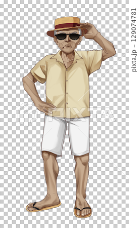 Angry old man wearing sunglasses Angry old man wearing sunglasses 129074781