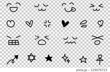 手寫的情感圖示集 129076723