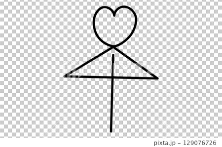 筆式雨傘插畫 129076726