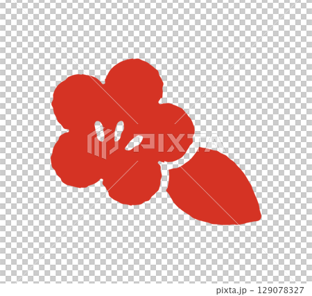 New Year's card stamp icon 129078327