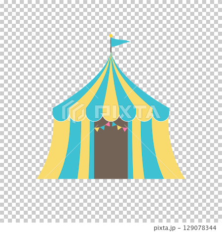 イラスト素材:サーカステントのイラスト イラスト素材:サーカステントのイラスト 129078344