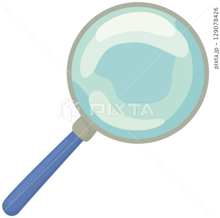 シンプルな虫メガネのイラスト ベクター素材 129078426