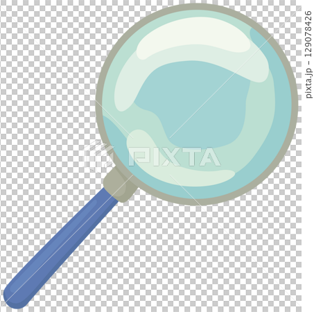 Simple magnifying glass illustration vector material 129078426