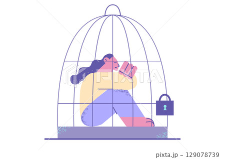 Depression, abuse, violence concept Depression, abuse, violence concept 129078739