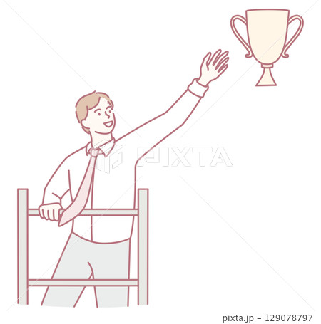 Achieving true Success Climbing Steadily Towards Reaching Your Important Goals and Dreams 129078797