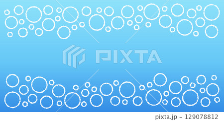 水に浮かぶ気泡の背景素材イラスト 水に浮かぶ気泡の背景素材イラスト 129078812