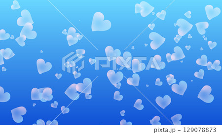 ハート形の泡の背景_16:9/4Kサイズ 129078873