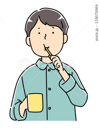 歯磨きをする男の子 129078964