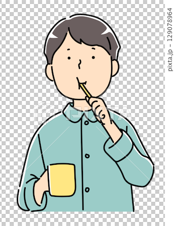 歯磨きをする男の子 129078964