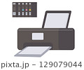 プリンターとインクのイラスト 129079044