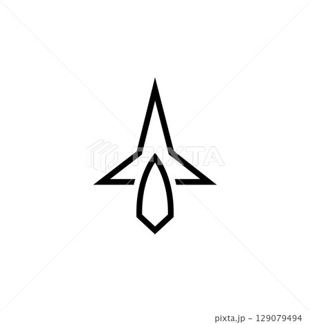 Spear logo vector design template 129079494