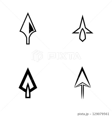 Spear logo vector design template Spear logo vector design template 129079561