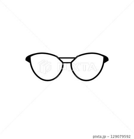 Glassess icon vector flat design Glassess icon vector flat design 129079592