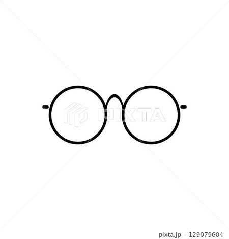 Glassess icon vector flat design Glassess icon vector flat design 129079604