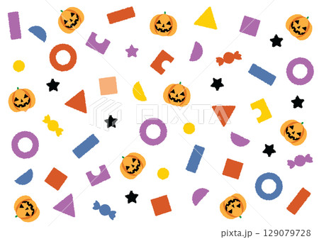 ポップで可愛いハロウィン素材 129079728