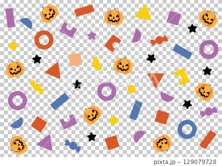 ポップで可愛いハロウィン素材 129079728