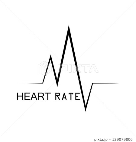 Hearbeat Pulse Icon Vector Illustration Logo Template 129079806