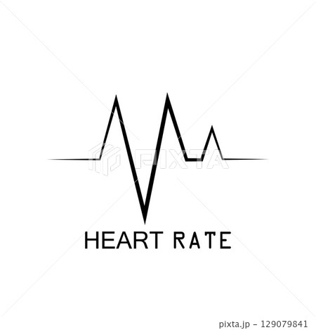 Hearbeat Pulse Icon Vector Illustration Logo Template 129079841