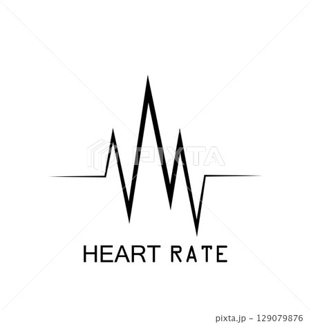 Hearbeat Pulse Icon Vector Illustration Logo Template 129079876