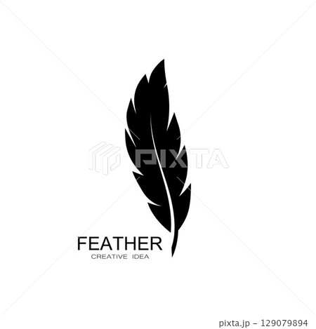 Feather logo vector template 129079894