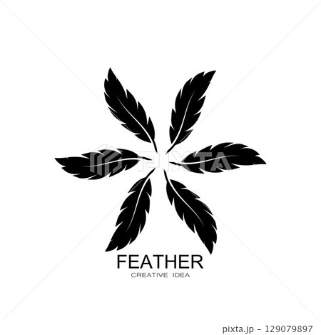 Feather logo vector template 129079897