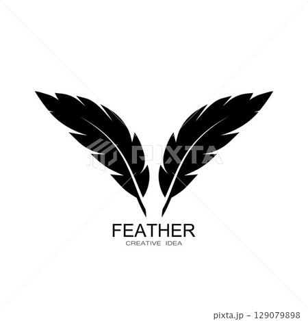 Feather logo vector template 129079898