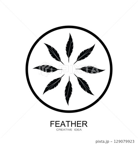Feather logo vector template 129079923