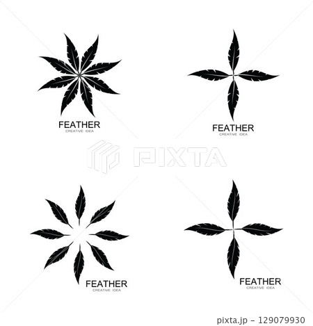 Feather logo vector template 129079930