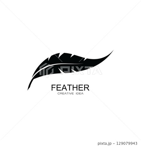 Feather logo vector template 129079943