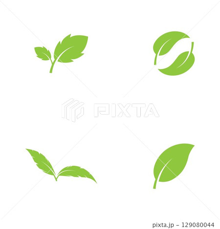 Logos of green Tree leaf ecology nature element vector 129080044