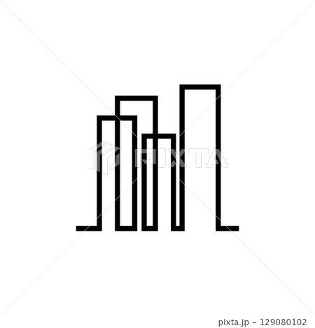 Modern City skyline vector icon background 129080102