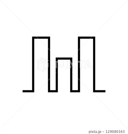 Modern City skyline vector icon background 129080163