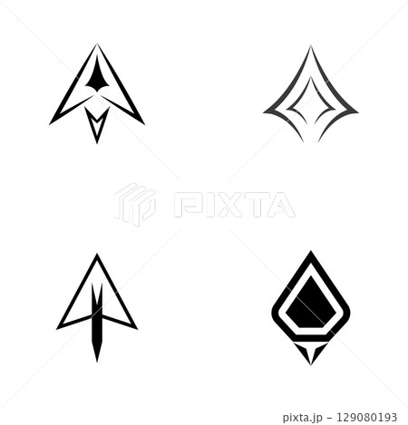 Spear vector illustration icon symbol 129080193