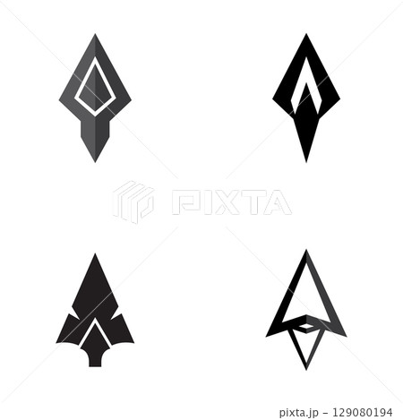 Spear vector illustration icon symbol 129080194