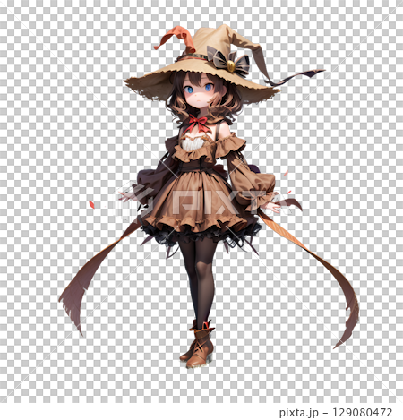 レトロチック魔法使い(透過PNG) レトロチック魔法使い(透過PNG) 129080472