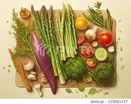 カラフルな野菜 129081237