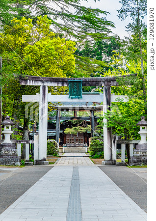 山形 上杉神社 参道の鳥居 山形 上杉神社 参道の鳥居 129081970