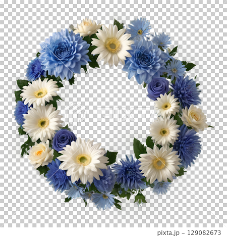 Beautiful flower wreath 129082673