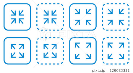サイズ拡大縮小のアイコンイラストセット 129083331