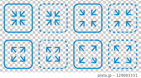 サイズ拡大縮小のアイコンイラストセット 129083331