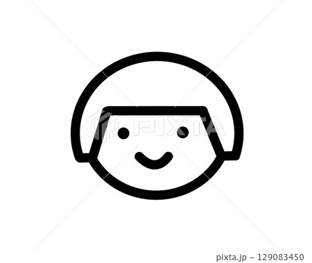 おかっぱ女の子アイコン 129083450
