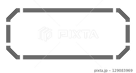 タイトルや見出しのフレームデザイン タイトルや見出しのフレームデザイン 129083969