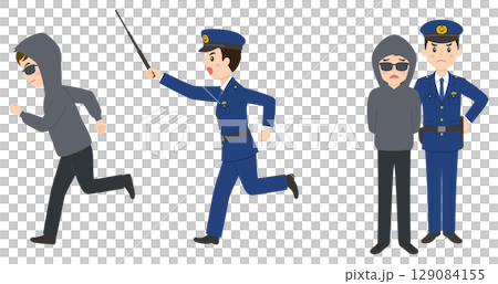 警察官全身横向きその2 129084155
