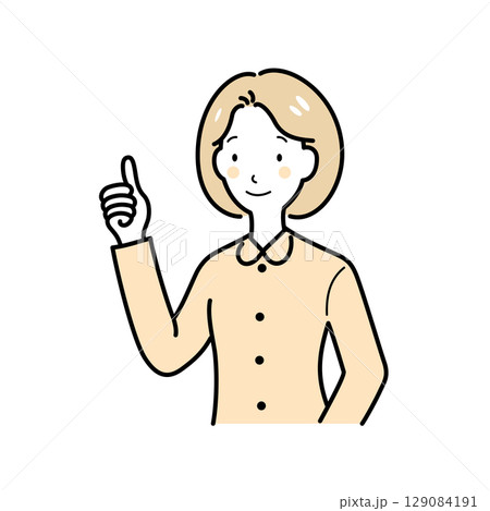グッドサインをする女性 129084191
