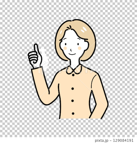 グッドサインをする女性 129084191